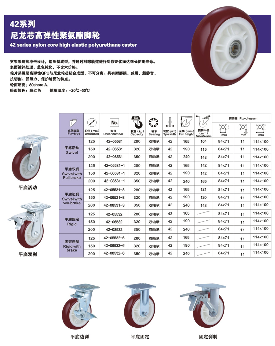 42系列尼龙芯高弹性聚氨酯脚轮-1.jpg