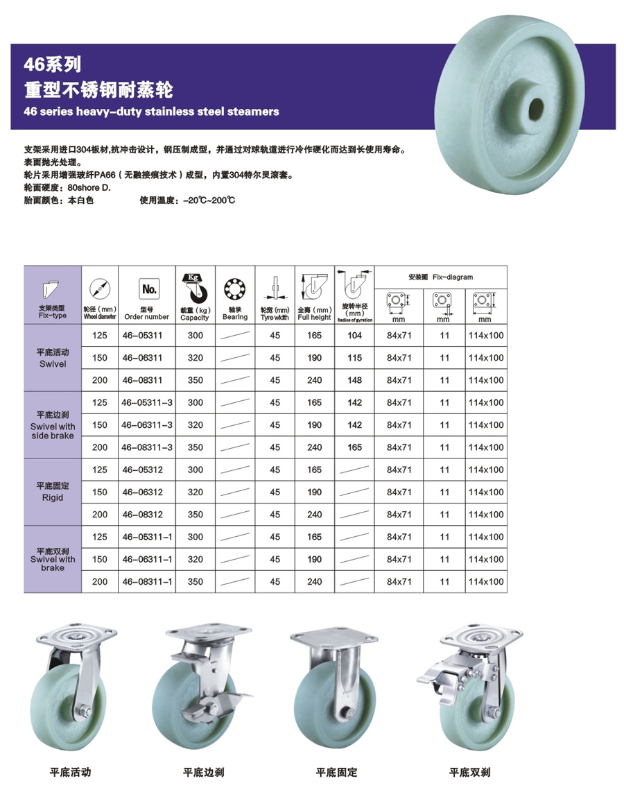 重型不锈钢耐蒸轮